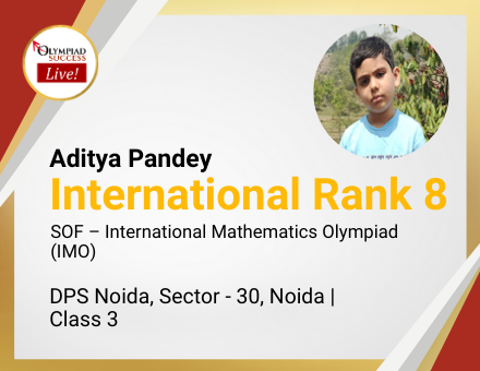 Aarush Gupta secured International Rank 8 in SOF - International Mathematics Olympiad (IMO)