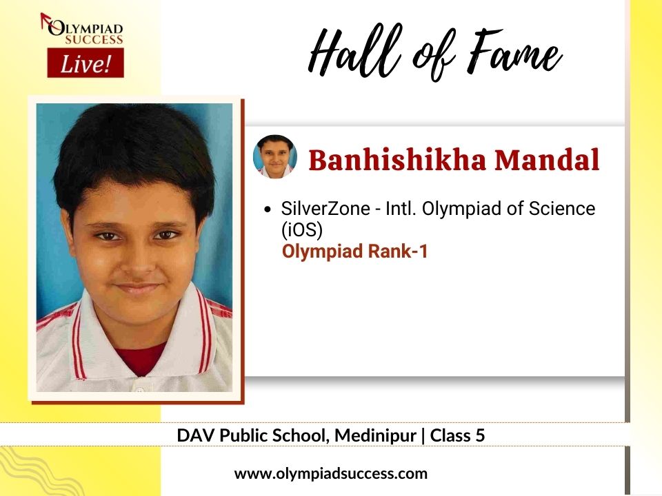 Banhishikha Mandal secured International Rank in Silverzone - International Talent Hunt Olympiad