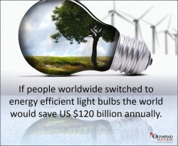 Energy saved through Lightbulbs