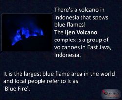 Blue Flame Volcano, Indonesia