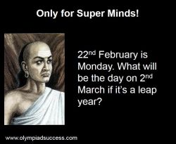 Solve the Calendar in 5 Sec. Comment now and Visit for more calendar series